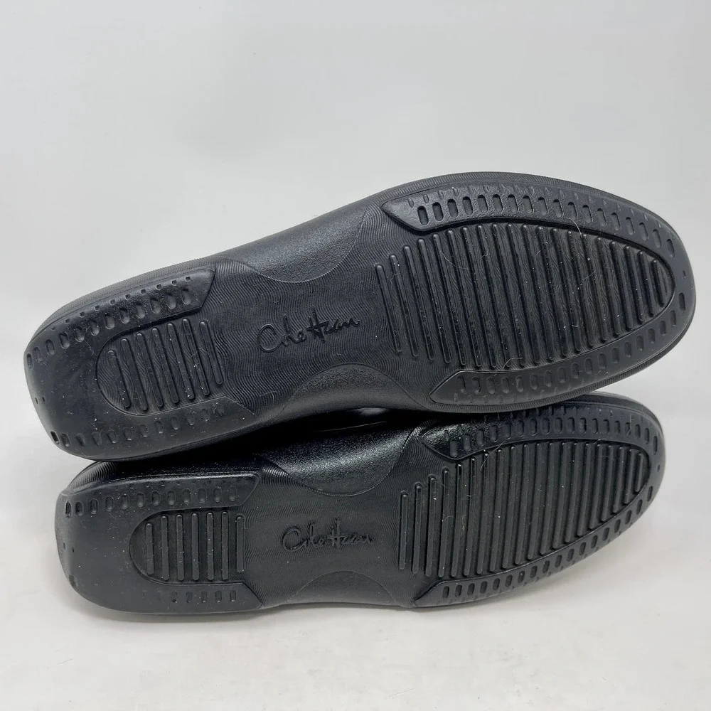 Cole Haan Mens Sz 8 M Loafer Black Brown Tassle Driving‎ Leather S1009-1373